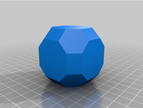 troncato cubottaedro matematica arte cubo esagono esaedro Ottagono poligon poliedri piazza squadrato 3d print model - Mito3D