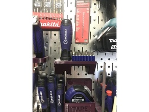 wall control ratcheting screwdriver bits hanger tool holders & boxes bit holder 3d print model - Mito3D