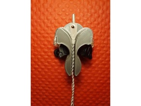 kz zsn wall mount music headohones headphone holder hook zns pro 3d print model - Mito3D