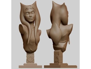 ahsoka tano busto esculturas clon guerras Jedi guerra Galaxias estrella 3d print model - Mito3D