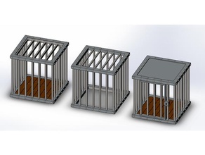 cube cage collection 2 tabletop games captive cell dnd prop dungeon dungeons dragons egg feeder bird cages miniature prison prisoner gaming torture 3d print model - Mito3D