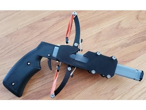 Presto disegnare balestra pistola + fondina meccanico giocattoli freccia 3d print model - Mito3D