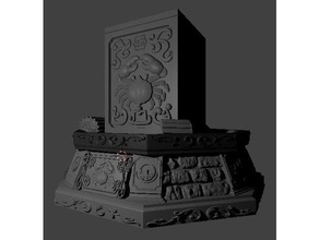 Santo seiya cáncer pedestal juegos 3d print model - Mito3D