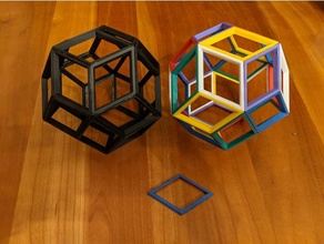 rhombic triacontahedron edge model math art polyhedra 3d print model - Mito3D