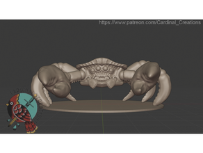 gigantesque Crabe monstre jouet Jeu accessoires dnd miniature donjons dragons 3d print model - Mito3D