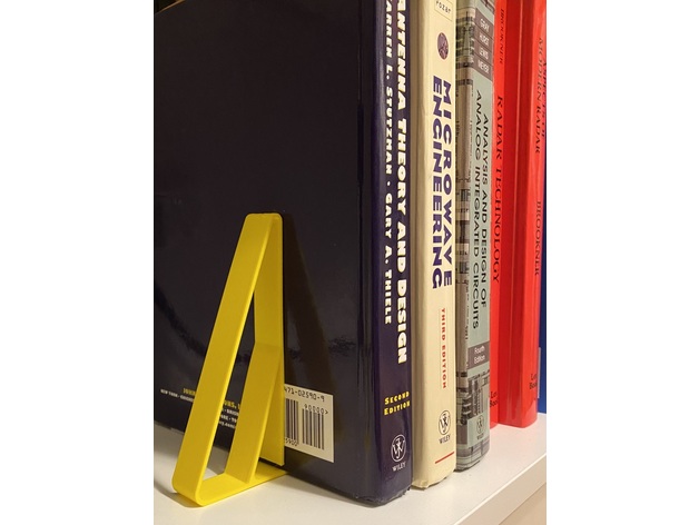 medium lightweight bookend organization book bookends bookshelf shelf 3D print model - Mito3D