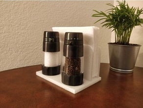 salt pepper napkin holder household 3d print model - Mito3D