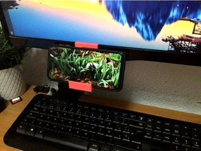 monitor smartphone estante soporte oficina 3d print model - Mito3D