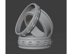 Casamento banda inquieto rotaciona joalheria inquietação dedo anel girar spinner 3d print model - Mito3D