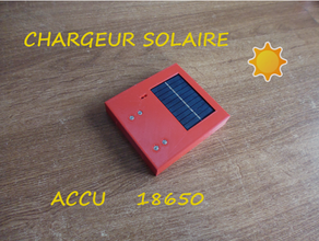 chargeur solaire DIY 18650 chargeur chargeur solaire 3d print model - Mito3D