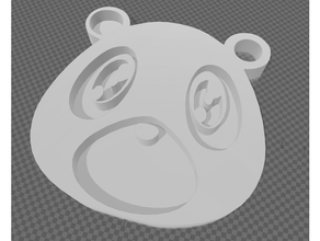 buttare fuori orso portachiavi orecchio ciclo continuo 3d stampa kanye ovest 3d print model - Mito3D