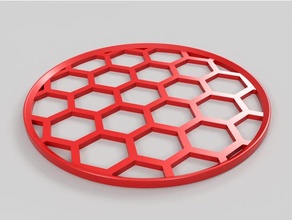 hex pattern flower pot coaster household 3d print model - Mito3D