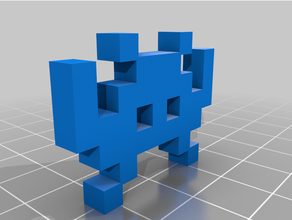 space invaders 3d printing lowpoly spaceinvaders 3d print model - Mito3D