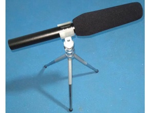 yönlü mikrofon boru adaptör Kulp destek kamera tripod ses 3d print model - Mito3D