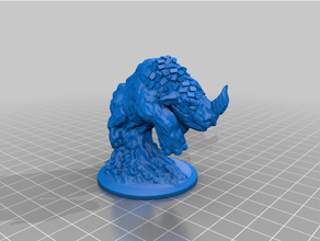 earth elemental toy & game accessories 28mm dnd miniature pathfinder mini roleplaying tabletop 3d print model - Mito3D