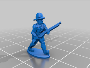 1-100 ww2 italian infantry advancing toy & game accessories soldier wargame 3d print model - Mito3D