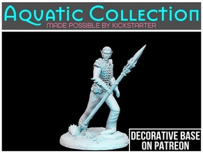 male triton - tabletop miniature toys & games aquatic dnd dungeons dragons fantasy game gaming human humanoid man mini play role rpg underwater water 3d print model - Mito3D