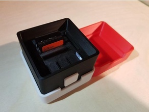 pokeball sd carta titolare supporto pokebox contenitori cartuccia micro 3d print model - Mito3D