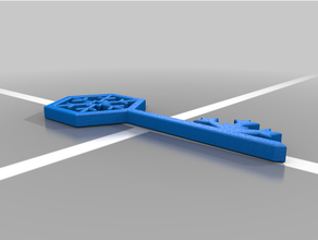 snowflake key 3d print model - Mito3D