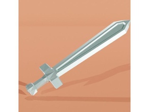 sencillo medieval espada accesorios 3d print model - Mito3D