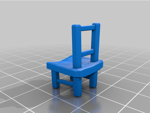 medieval wooden table & chair model furniture 3d print model - Mito3D