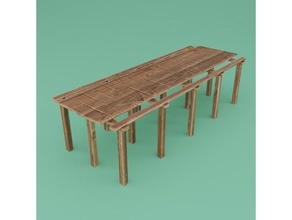 madera tablero puente edificios estructuras 3d print model - Mito3D