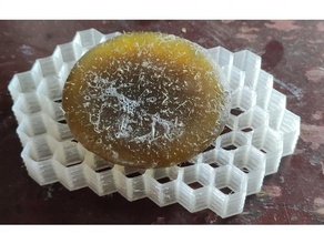 soap dish- honeycomb pattern bathroom soapdish dish holder tray 3d print model - Mito3D