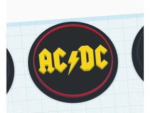 acdc logo insert accessories 3d print model - Mito3D