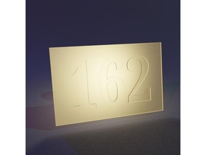 162 house number light plate replacement client parts 3d print model - Mito3D
