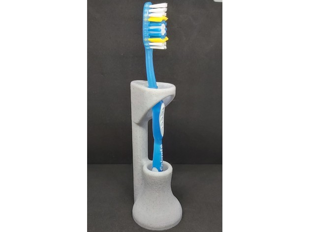 single toothbrush holder bathroom 3D print model - Mito3D