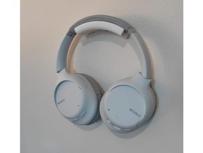 headphone wall mount holder minimalistic audio hanger hook 3d print model - Mito3D