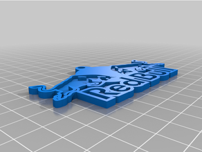 rouge taureau porte clés 3d impression formule 1 courses 3d print model - Mito3D