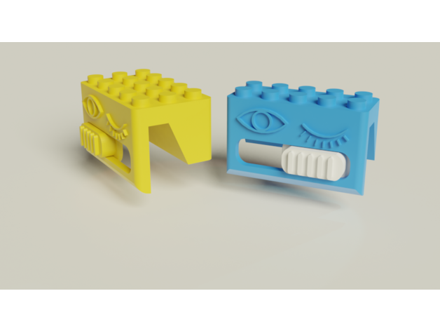 Lego tuğla kamera örtmek kılıf Mac 21inch kaydırıcı 3d baskı blender gizlilik ekran Imac kapağı dizüstü bilgisayar 3D print model - Mito3D