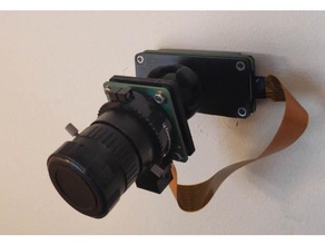 Himbeere pi hq Kamera Ball Steckdose Mauer montiert montieren cctv Nocken 3d print model - Mito3D