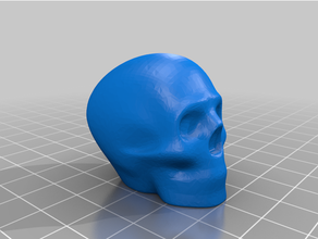 skullzipper replacement parts skull zipper pull 3d print model - Mito3D