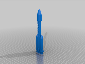 falcon heavy model v2 3d printing cool stuff 9 fun random real life rocket space spaceship spacex toys 3d print model - Mito3D