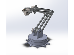 4 axis robotic arm robotics brazo engineering functional mechanical mechatronics programming simple 3d print model - Mito3D