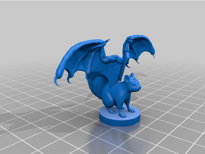 écureuil dragon familier sculptures dd donjons dragons fantaisie jeu miniatures remix 3d print model - Mito3D