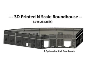 scale -- corner walls roundhouse models 3d print model - Mito3D