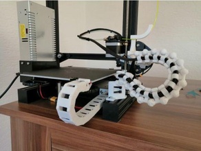 Ender 3 Kabel leiten Achse Filament 3d Drucker Zubehör Kette Management Realität 3d print model - Mito3D