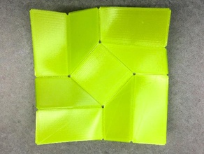 carré torsion modèle ii souple filament math art papier pliant 3d print model - Mito3D