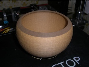 bowl wood metal mix decor lumber openscad 3d print model - Mito3D