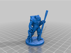 supportless queen's bearer light games 28mm armor chaos dnd dragons dungeons power soldier space wargame 3d print model - Mito3D