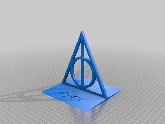 deathly hallows bookend decor book decoration harrypotter harry potter reading 3D print model - Mito3D