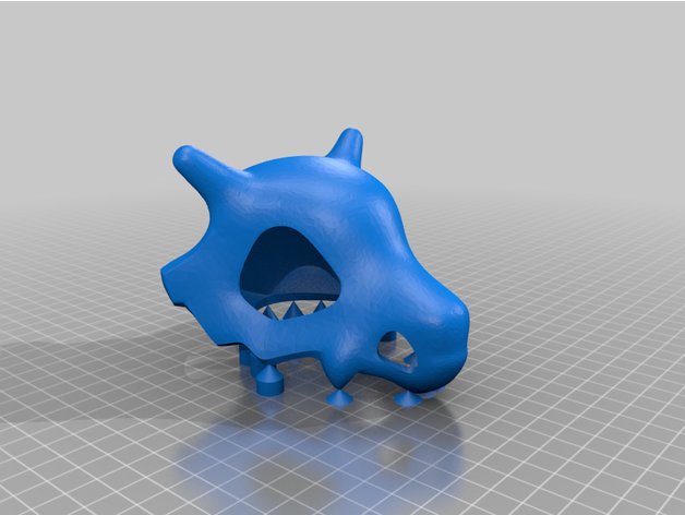 cubone skull supports props pokemon 3D print model - Mito3D