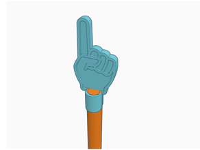 Hand zeigen Finger Bleistift Topper Dekor 3d print model - Mito3D