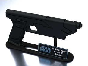 Anzeige Stand Westar 35 Blaster Requisiten bo katan Kryze Cosplay Katan Mandalorianer Rebellen Skulptur Star Kriege 3d print model - Mito3D