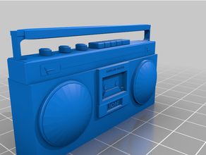 Boombox Musik cool Radio Basteln 3d print model - Mito3D
