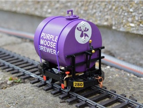narrow gauge tanker wagon mechanical toys 32mm garden railway model trains sm32 train 3d print model - Mito3D