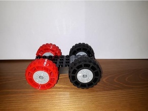 gros lego pneu construction jouets roue 3d print model - Mito3D